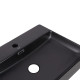 Qtap Комплект Nando LT: Раковина підвісна прамокутна 500х420х120 мм Matt Black + Донний клапан PU03O