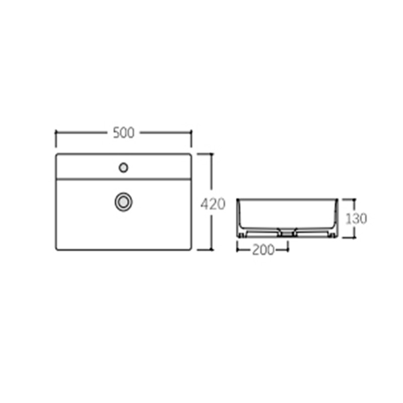Qtap Раковина Nando LT 500х420х120 White QT12112173SWN