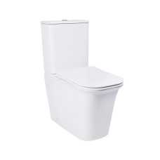 Qtap Унітаз-компакт Nando безобідковий з сидінням Soft-close QT12221222AW