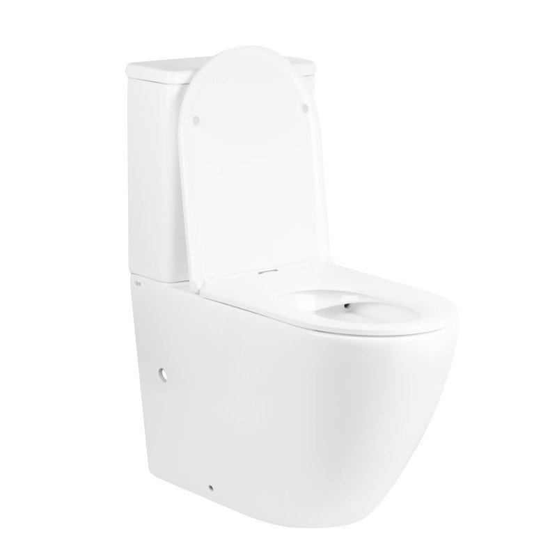 Qtap Унітаз-компакт Robin безобідковий з сидінням Soft-close QT13222141ARW