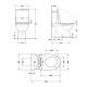 Qtap Унітаз підлоговий Robin Ultra Quiet безобідковий з сидінням Soft-close MATT BLACK QT13226083AMB