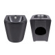 Qtap Акційний набір: Унітаз напольний Robin Ultra Quiet QT13226083AMB 660x360x855 Black + Біде напольне Robin QT13442141CMB 565x360x405 Black