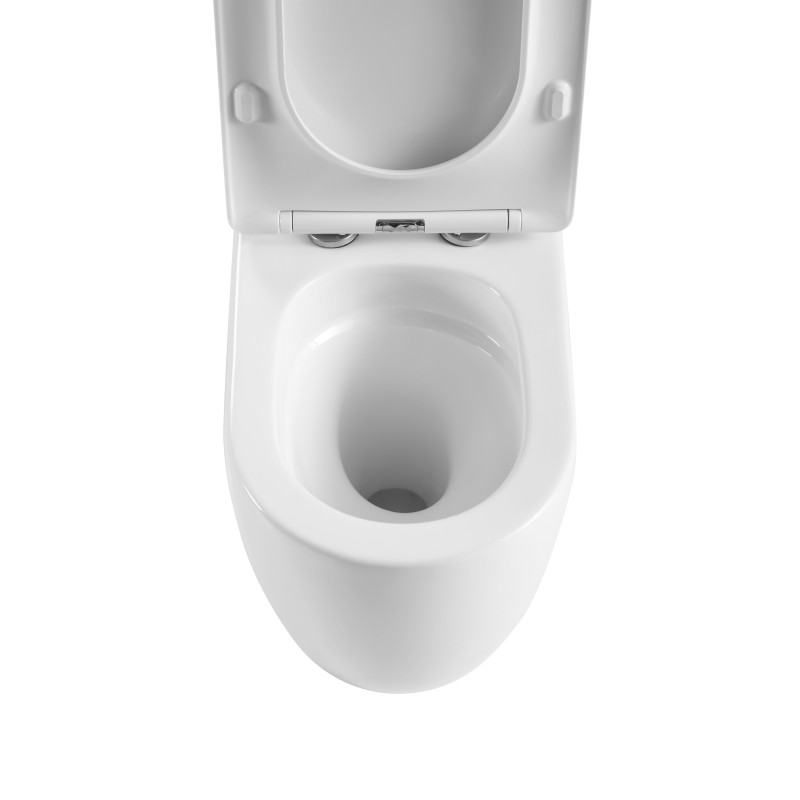 Qtap Унітаз підлоговий Robin New Ultra Quiet безобідковий з сидінням Soft-close WHITE QT13226083AW