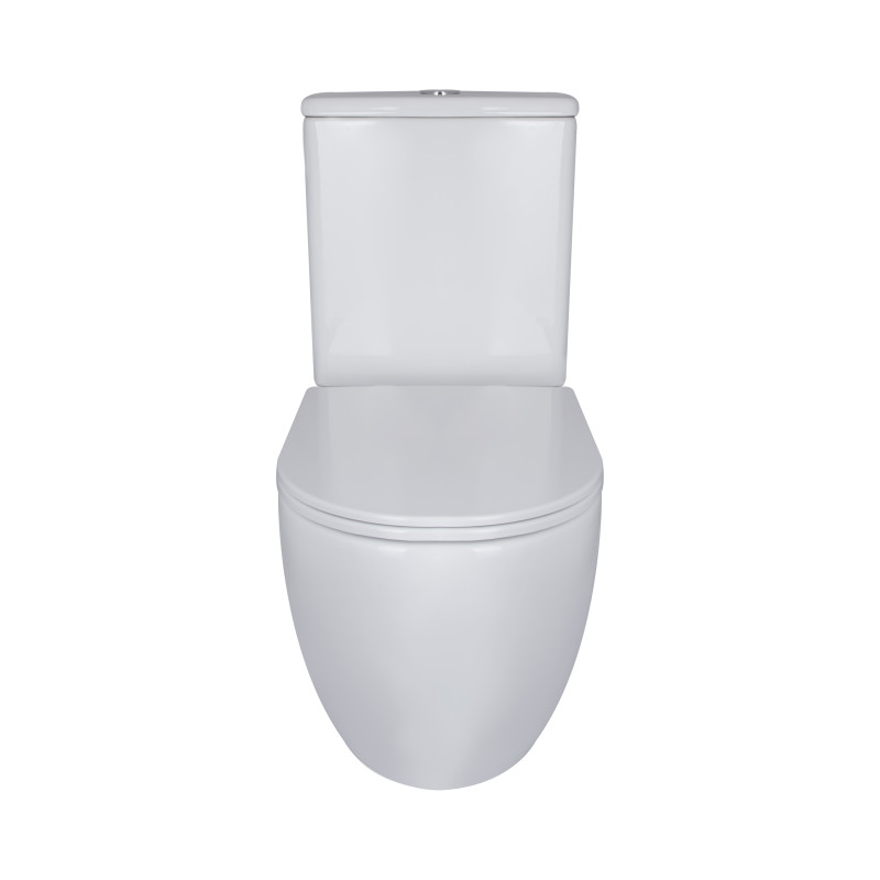 Qtap Унитаз-компакт Robin Ultra Quiet безободочный с сиденьем Soft-close QT13222128AUQ1W