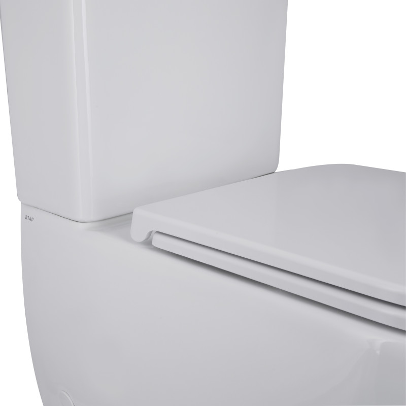 Qtap Унитаз-компакт Robin Ultra Quiet безободочный с сиденьем Soft-close QT13222128AUQ1W