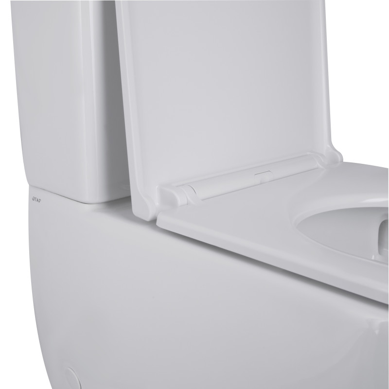 Qtap Унитаз-компакт Robin Ultra Quiet безободочный с сиденьем Soft-close QT13222128AUQ1W