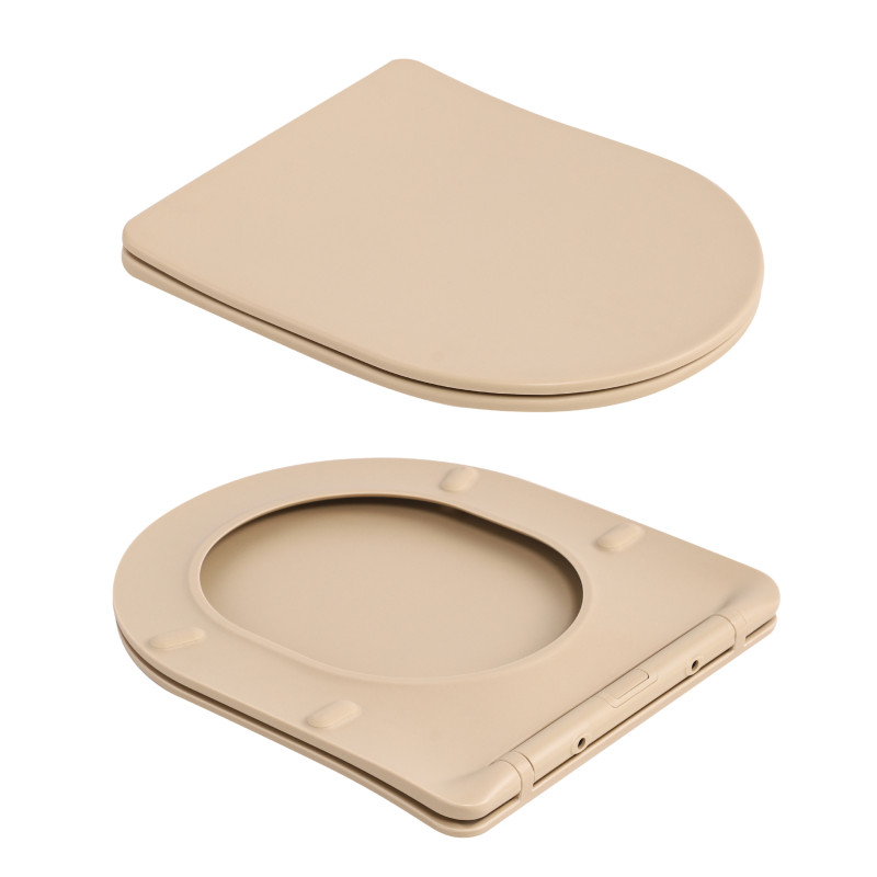 Унітаз підвісний Robin Ultra Quiet 490×365×325 мм, Beige, з сидінням Slim Duroplast / Soft-close / Quick Release QT13332381АSSB Qtap SD00054280