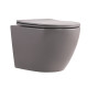 Унітаз підвісний Robin Ultra Quiet 490×365×325 мм, Stone Grey, з сидінням Slim Duroplast / Soft-close / Quick Release QT13332381АSSG Qtap SD00054282