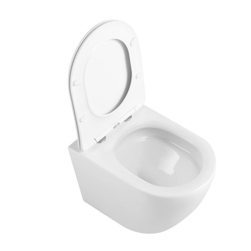 Qtap Унітаз підвісний Robin Ultra Quiet безобідковий з сідінням Soft-close 520x365x365 мм WHITE