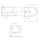 Біде підвісне Qtap Robin 515x370x350 мм, Stone grey QT13551381GSG SD00054285