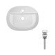 Qtap Комплект Scorpio: Раковина накладна овальна 505x385x120 мм White + Донний клапан PU02