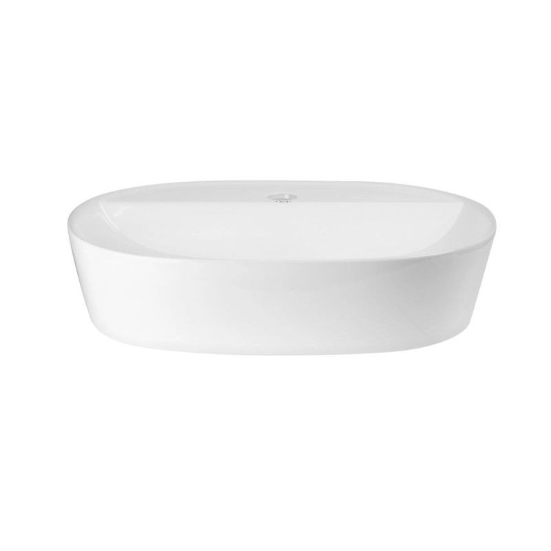 Qtap Комплект Scorpio: Раковина накладна овальна 505x385x120 мм White + Донний клапан PU02