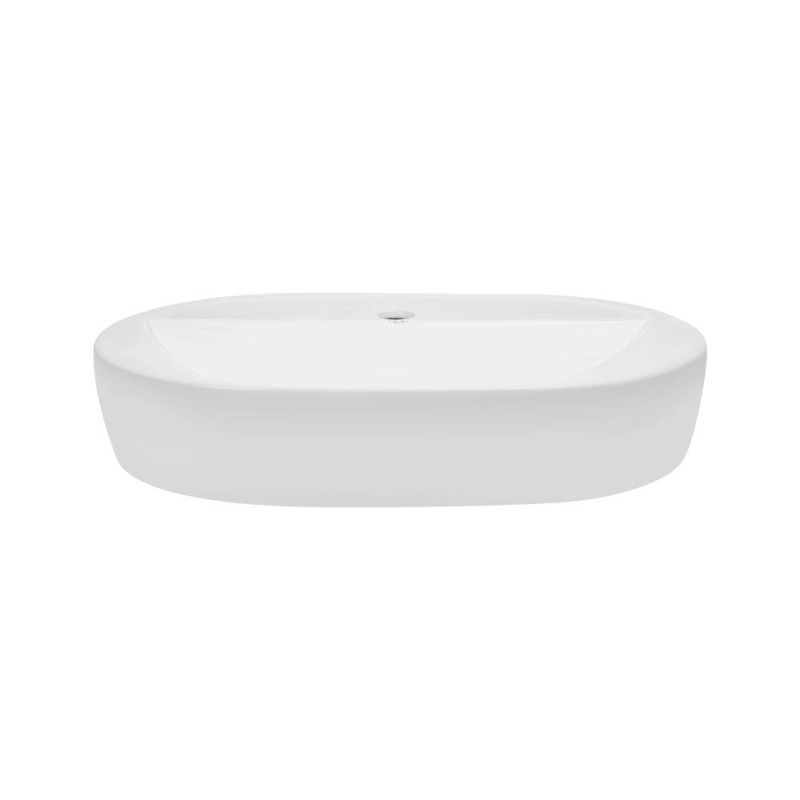 Qtap Комплект Scorpio: Раковина накладна овальна 610x400x120 мм White + Донний клапан PU02