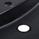 Qtap Комплект Scorpio: Раковина накладна овальна 505x385x120 мм Matt Black + Донний клапан PU03