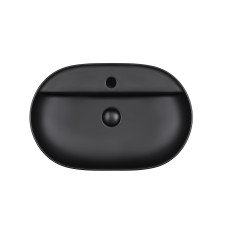 Qtap Раковина-чаша Scorpio 610x400x120 Matt black з донним клапаном QT142203MBMB