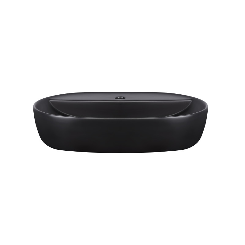 Qtap Раковина-чаша Scorpio 610x400x120 Matt black з донним клапаном QT142203MBMB
