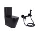 Комплект 2 в 1: підлоговий унітаз Qtap Scorpio Matt Black QT14226088AMB + набір гігієнічного душу Lidz Aria Black LDARI110BLA43394 SD00055247