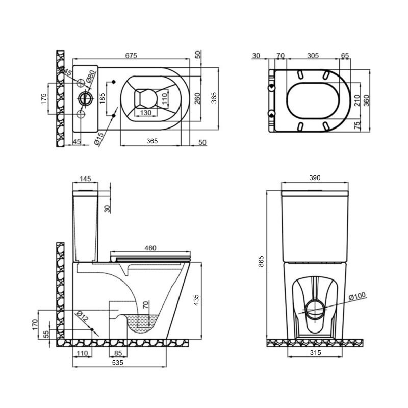 Qtap Унітаз-компакт Scorpio безободковий Ultra Quiet з сидінням Soft-close QT14222125AUQW