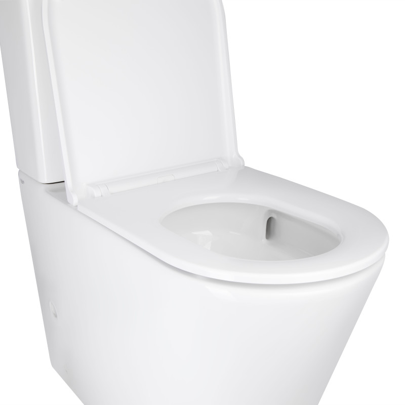 Qtap Унітаз-компакт Scorpio безободковий Ultra Quiet з сидінням Soft-close QT14222125AUQW