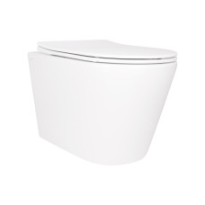 Унітаз підвісний Qtap Scorpio безободковий Ultra Quiet з сидінням Soft-close QT14332380ASW SD00054227