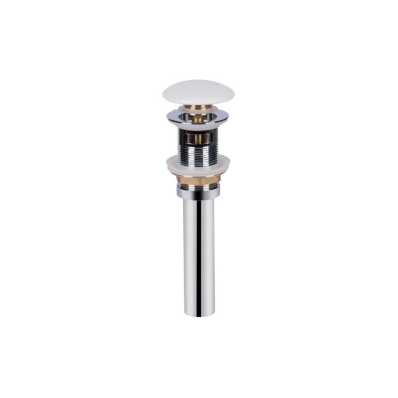 Qtap Комплект Stork: Раковина врізна овальна 560x395x195 мм White + Донний клапан PU02O