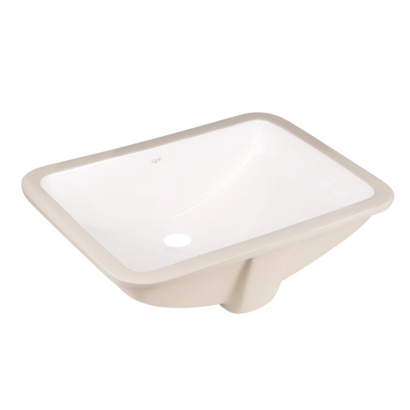 Qtap Комплект Stork: Раковина врізна прамокутна 530x370x200 мм White + Донний клапан PU02O