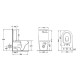 Qtap Унітаз-компакт Stork безобідковий з сідінням Soft-close QT15222178W