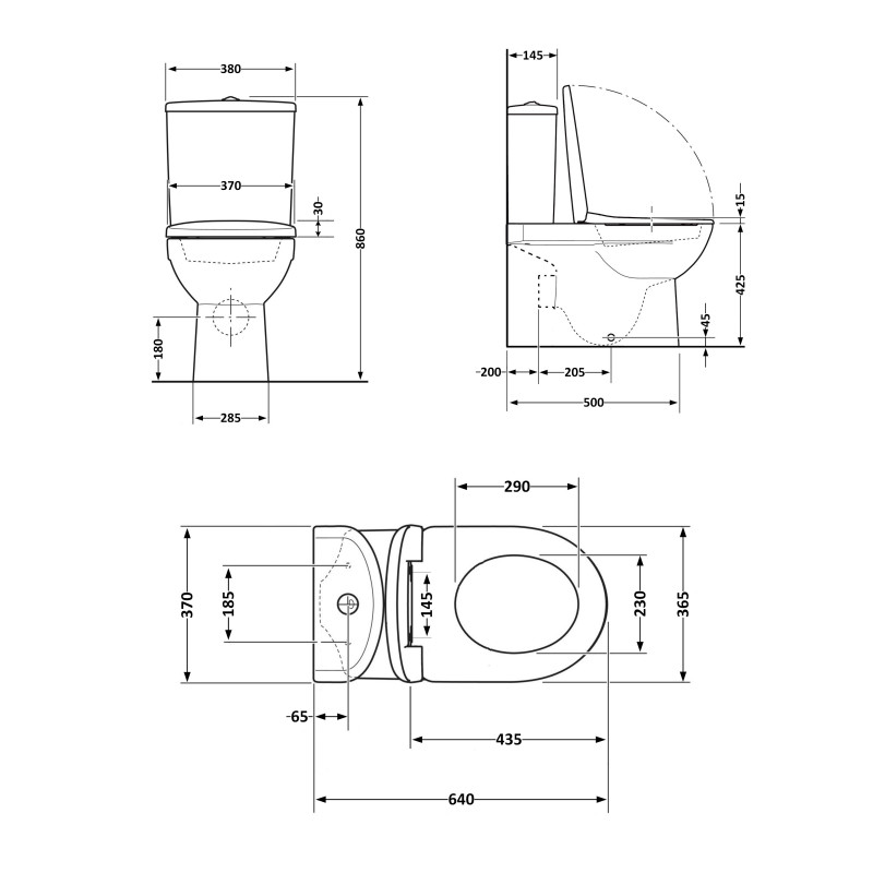 Qtap Унітаз підлоговий Swan Ultra Quiet з сидінням Soft-close 640x360x835 мм QT16222182TW White
