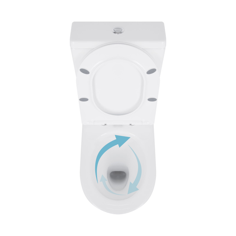 Qtap Унітаз підлоговий Swan Ultra Quiet з сидінням Soft-close 640x360x835 мм QT16222182TW White