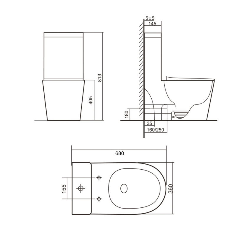 Qtap Унітаз-моноблок підлоговий Swan Ultra Quiet безобідковий з сидінням Soft-close WHITE QT16226080AW