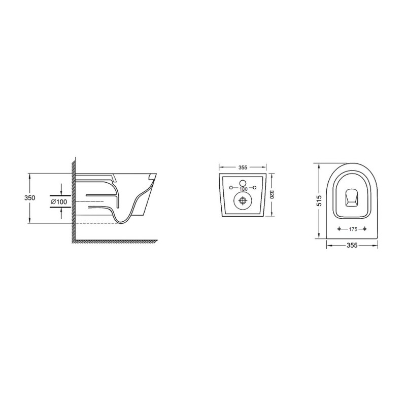 Qtap Унітаз підвісний Swan безобідковий з сідінням Soft-close QT16335178W