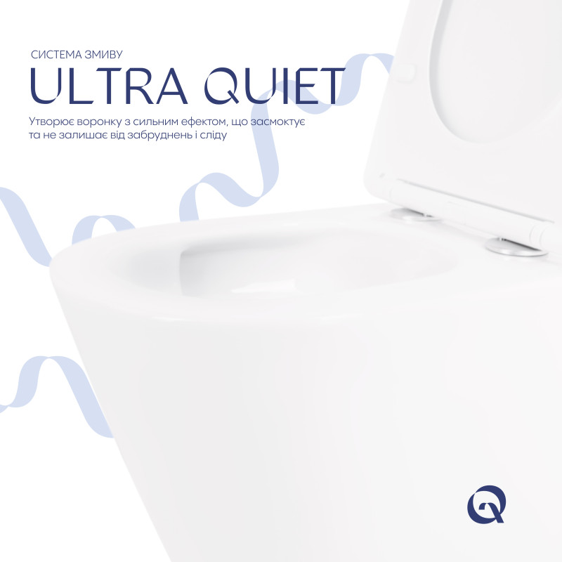 Qtap Унітаз підвісний Swan безобідковий з сідінням Soft-close QT16335180W