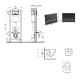 Готове рішення Qtap для ванної кімнати: підвісний унітаз Swan Ultra Quiet 520x360x320 + комплект інсталяції Nest 4 в 1 (лінійна клавіша Matt Black) SD00054321