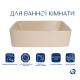 Раковина накладна Qtap Tern 480x370x135 мм, Beige, прямокутна, з донним клапаном QT17116069SB SD00054302