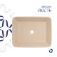 Раковина накладна Qtap Tern 480x370x135 мм, Beige, прямокутна, з донним клапаном QT17116069SB SD00054302