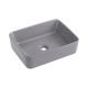 Раковина накладна Qtap Tern 480x370x135 мм, Stone grey, прямокутна, з донним клапаном QT17116069SG SD00054301