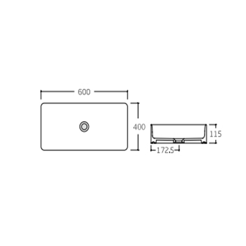 Qtap Раковина-чаша Tern 600x405x110 White QT17112174WN