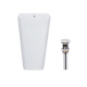 Qtap Комплект Tern: Раковина напольна моноблок 440х380х830 мм White + Донний клапан PU02O
