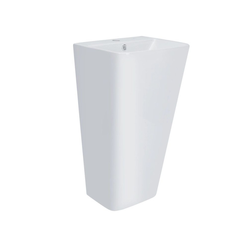 Qtap Комплект Tern: Раковина напольна моноблок 440х380х830 мм White + Донний клапан PU02O