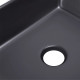 Qtap Комплект Tern: Раковина накладна прамокутна 475х370х140 мм Matt Black + Донний клапан PU03