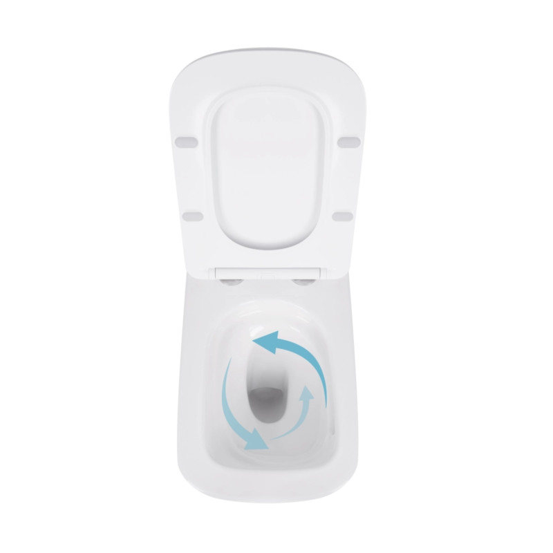 Готове рішення для ванної кімнати: Унітаз напольний Tern Ultra Quiet QT17223303AW + інсталяція QT0122490S+ клавіша QT0111M08V1384W