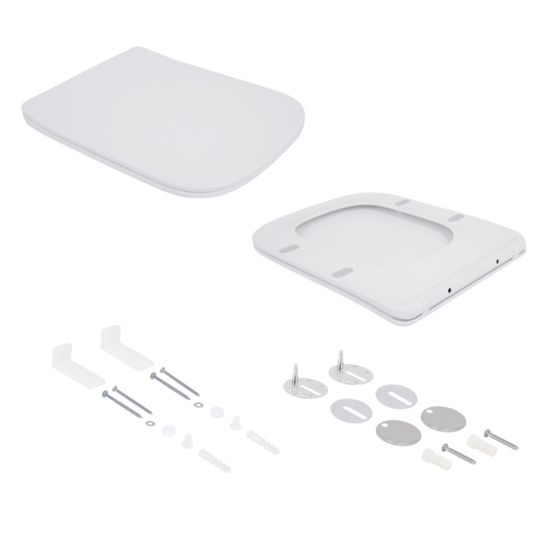 Готове рішення для ванної кімнати: Унітаз напольний Tern Ultra Quiet QT17223303AW + інсталяція QT0122490S+ клавіша QT0111M08V1384W
