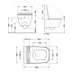 Унітаз підвісний Tern Ultra Quiet 490×365×325 мм, Beige, з сидінням Slim Duroplast / Soft-close / Quick Release QT17332303ASSB Qtap SD00054290