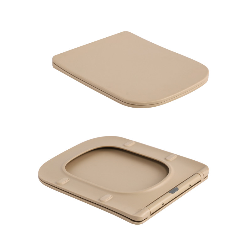 Унітаз підвісний Tern Ultra Quiet 490×365×325 мм, Beige, з сидінням Slim Duroplast / Soft-close / Quick Release QT17332303ASSB Qtap SD00054290