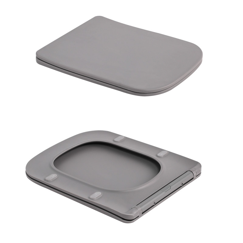 Унітаз підвісний Tern Ultra Quiet 490×365×325 мм, Stone Grey, з сидінням Slim Duroplast / Soft-close / Quick Release QT17332303ASSG Qtap SD00054289