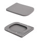 Унітаз підвісний Tern Ultra Quiet 490×365×325 мм, Stone Grey, з сидінням Slim Duroplast / Soft-close / Quick Release QT17332303ASSG Qtap SD00054289