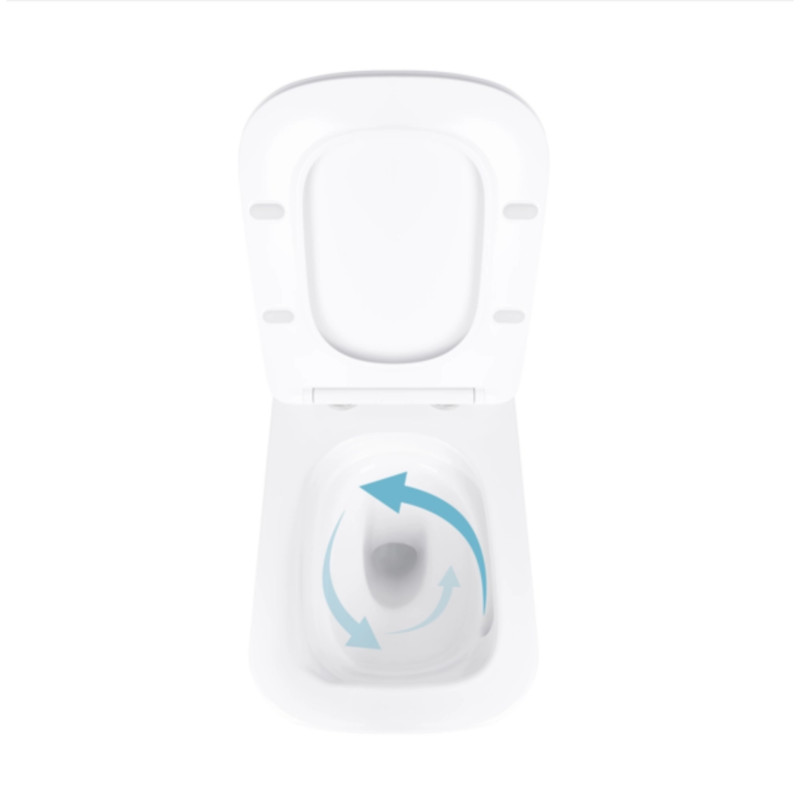 Готове рішення Qtap для ванної кімнати: підвісний унітаз Tern Ultra Quiet 525x345x360 + комплект інсталяції Standard (лінійна клавіша Black) SD00057690