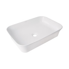 Qtap Раковина накладна Virgo N прямокутна без донного клапана WHITE QT18116308W