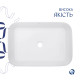 Qtap Раковина накладна Virgo N прямокутна без донного клапана WHITE QT18116308W