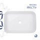 Комплект Qtap Virgo N: Раковина накладна 560x380x130 мм, White, прямокутна + Донний клапан Pop-up PU02 SD00054586